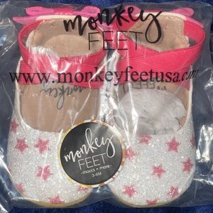 Rare ballet hot pink and stars size 0 to 3 months Monkey Feet